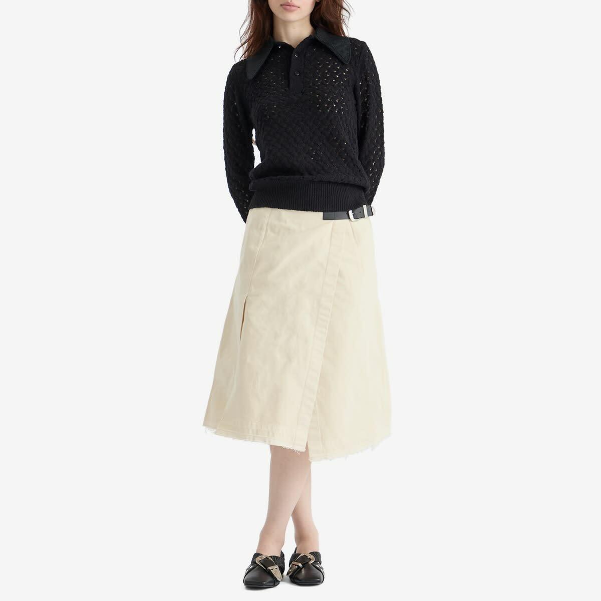 TOGA ARCHIVES Women's TOGA Denim Wrap Skirt in Off White