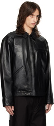 Junya Watanabe Black Carhartt Work In Progress Edition Leather Jacket
