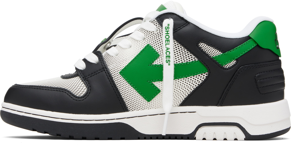 Off-White Black & Green 'Out Of Office' Calf Gradient Sneakers