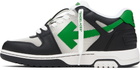 Off-White Black & Green 'Out Of Office' Calf Gradient Sneakers