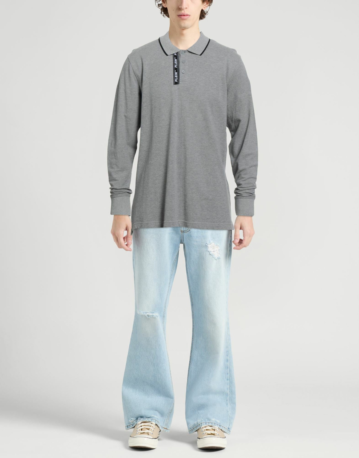 Philipp Plein Mens Polo shirt in Grey