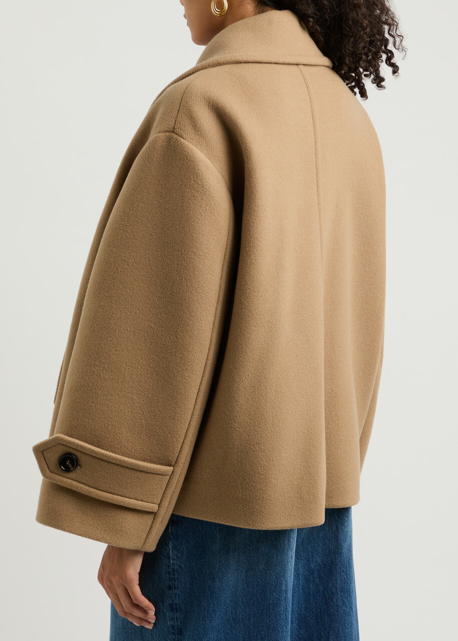 コート Chloe' Virgin Wool Blend Coat Chloé Pea Coat In Double Wool Crêpe | Chloé KG