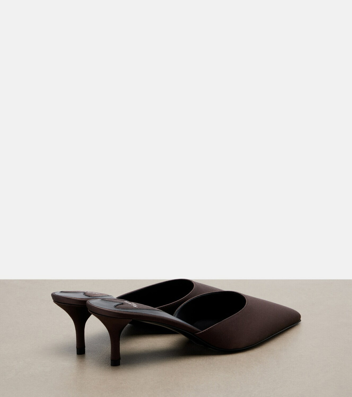 Alaïa Le Coeur satin mules