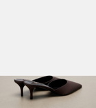 Alaïa Le Coeur satin mules