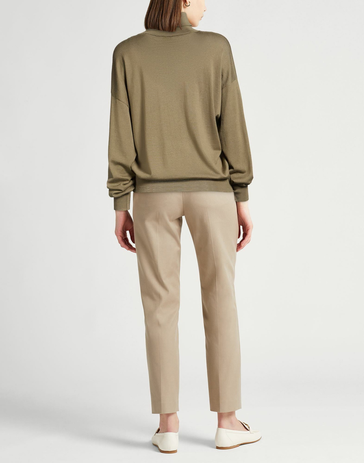 Peserico Womens Turtleneck Military in Green