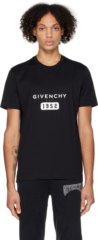 Photo: Givenchy Black Slim-Fit Print T-Shirt