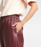 Deveaux New York - Savannah faux leather wide-leg pants