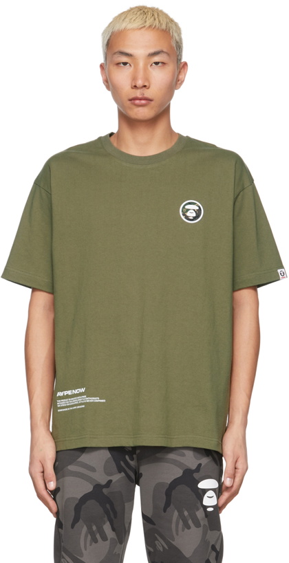 Photo: AAPE by A Bathing Ape Khaki Camo Logo T-Shirt