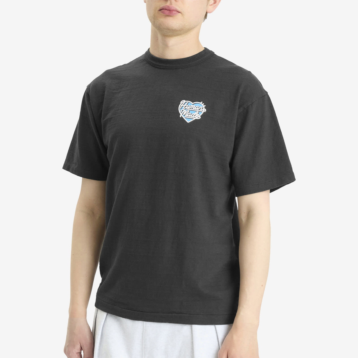 トップス HUMAN MADE Heart T-Shirt Black Gray Human Made Men's Heart Graphic T-Shirt in Black Human Made