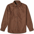 A.P.C. Men's Basile Wool Overshirt in Marron Marl