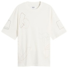 Wax London Men's Milton Shapes Embroidery T-Shirt in Ecru