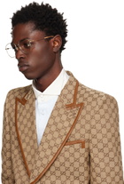 Gucci Gold Rectangular Glasses