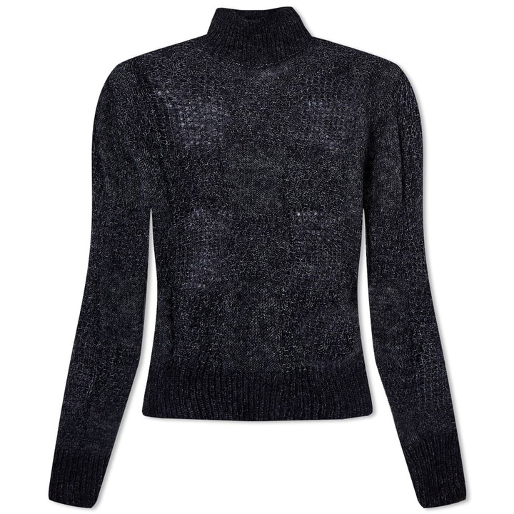 Photo: Daniëlle Cathari Women's x Woolrich Open Knit Top in Navy