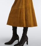 Vince Suede midi skirt