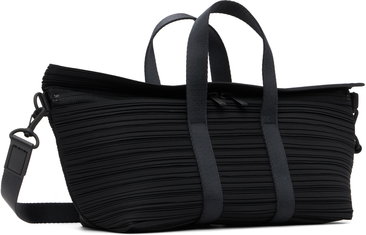 PLEATS PLEASE ISSEY MIYAKE Black Pleats Boston Bag