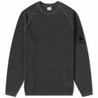 C.P. Company Men's Cotton Crepe Crew Knit in Black