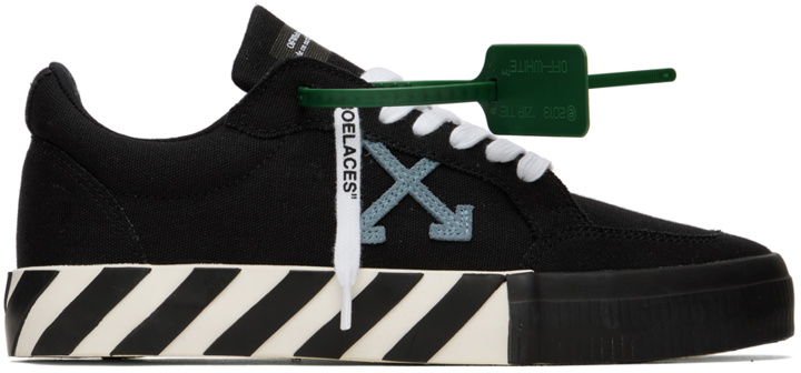 Photo: Off-White Black Low Vulcanized Sneakers