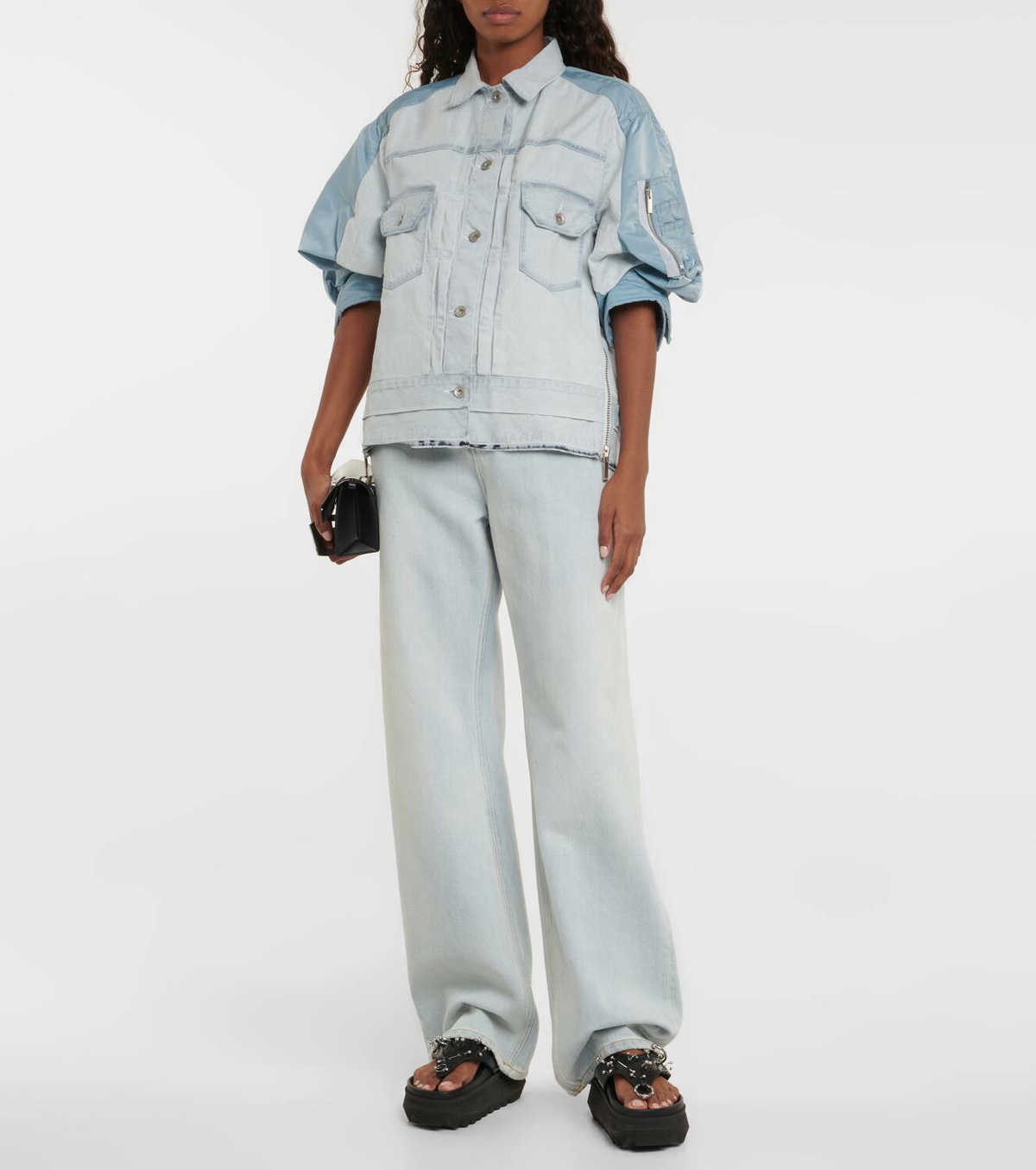 Sacai Paneled denim jacket