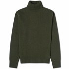 Universal Works Men's Eco Wool Roll Neck Knit in Olive