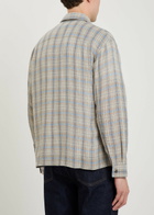 Frame Plaid Woven Shirt Blue