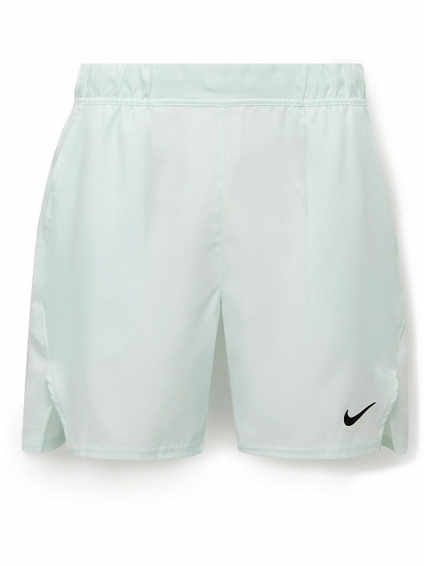 Photo: Nike Tennis - NikeCourt Victory Straight-Leg Dri-FIT Shorts - Green