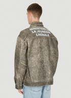 Liberal Youth Ministry - Distressed Leather Jacket in Black