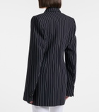 Mugler Pinstriped virgin wool blazer