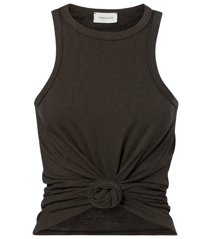 Photo: Magda Butrym Knotted cotton and silk tank top