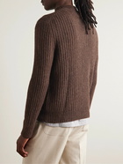 Inis Meáin - Moss Ribbed Baby Alpaca Sweater - Brown