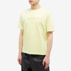 Lanvin Men's Tonal Embroidered Logo T-Shirt in Lemon