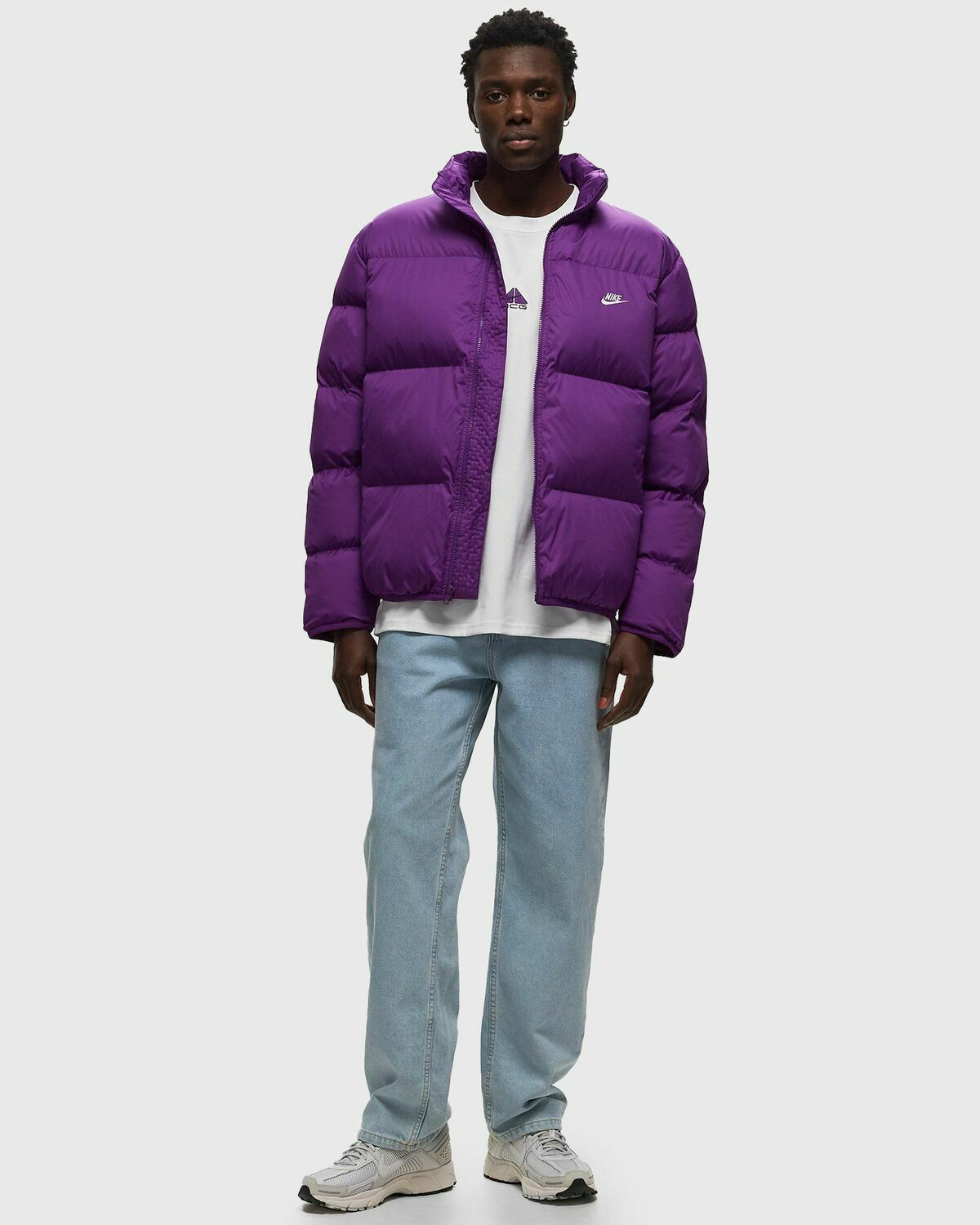 Nike Club Puffer Jacket Purple Mens Down Puffer Jackets Nike