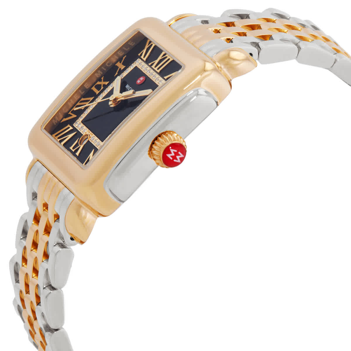 Michele Deco Madison Quartz Black Dial Ladies Watch MWW06G000045
