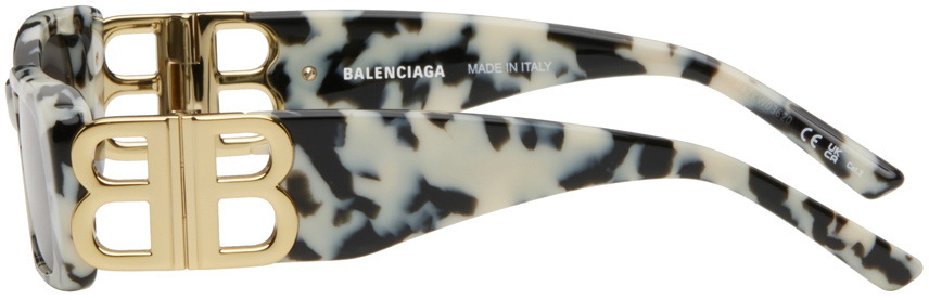 Balenciaga Tortoiseshell Dynasty Rectangle Sunglasses