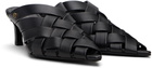 ANINE BING Black Eve Mule Heeled Sandals