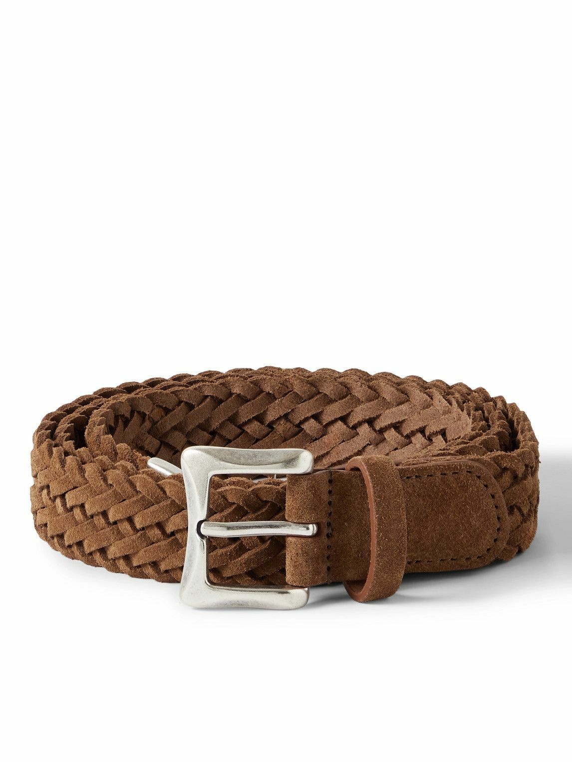 Photo: Anderson's - Woven Suede Belt - Brown