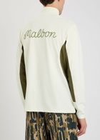 Malbon Santiago Logo Half-zip Stretch-jersey Mid-layer Jacket Cream
