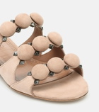 Alaïa Bombe suede slides