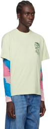 JW Anderson Green Embroidered T-Shirt