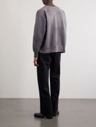 SAINT MXXXXXX - Abberation Distressed Printed Cotton-Jersey Sweater - Gray