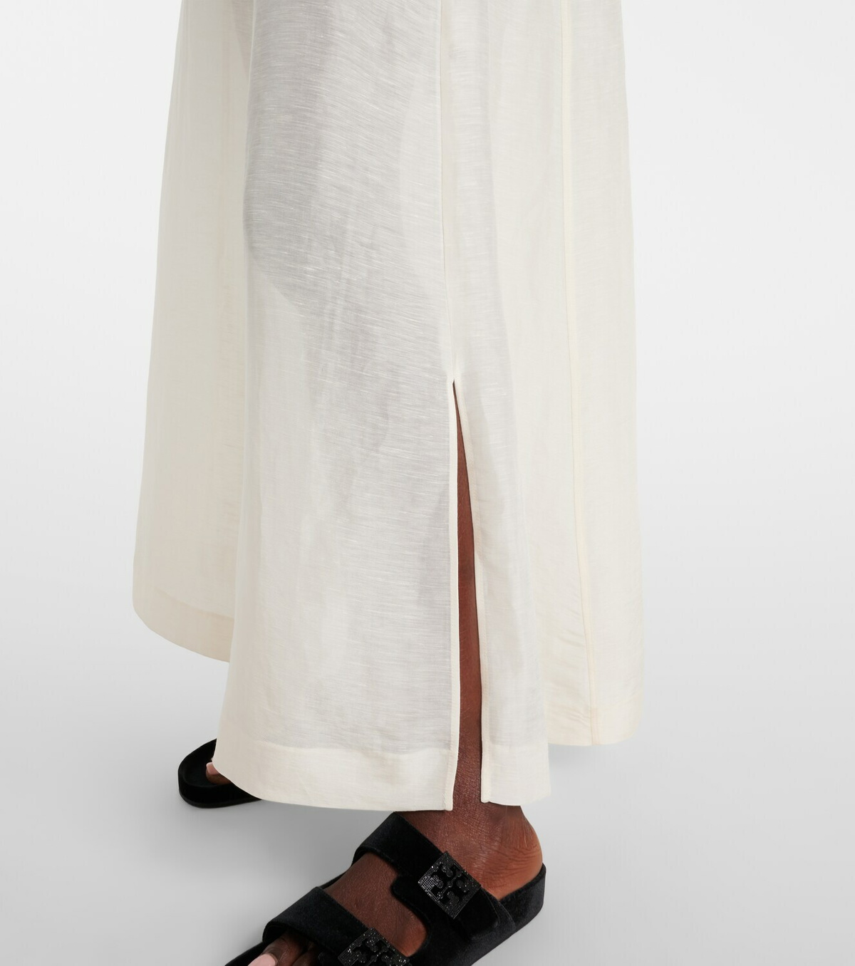 Tory Burch Pleated linen and silk kaftan