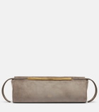 Khaite Donna suede clutch
