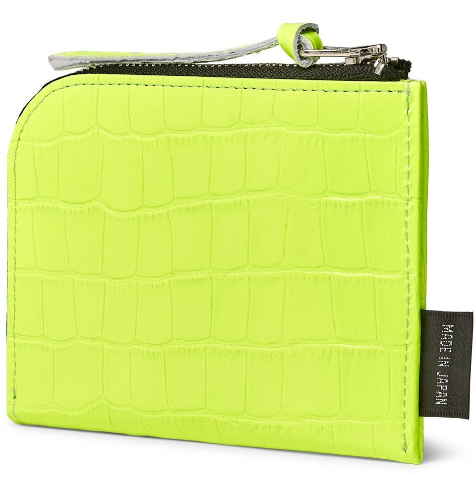 Neighborhood - Porter-Yoshida and Co Croc-Effect Leather Zip-Around Wallet  - Yellow Neighborhood