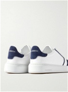 J.M. Weston - On Time Oxford Suede-Trimmed Leather Sneakers - Blue