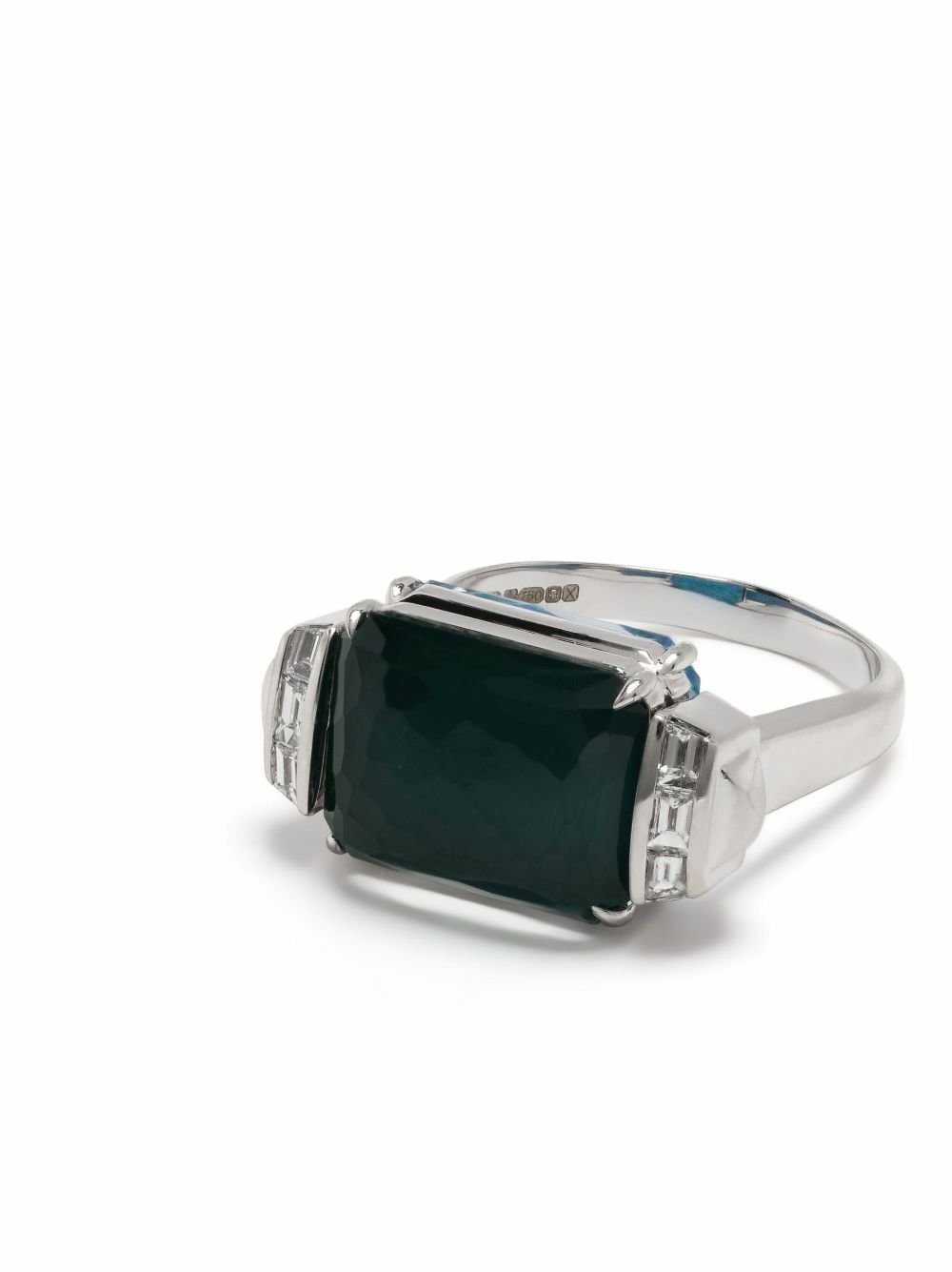 Stephen Webster 18K White Gold Deco Wide Twister Crystal And Diamond Ring