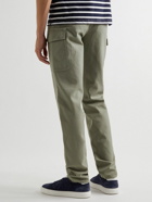 Brunello Cucinelli - Straight-Leg Cotton-Twill Cargo Trousers - Green