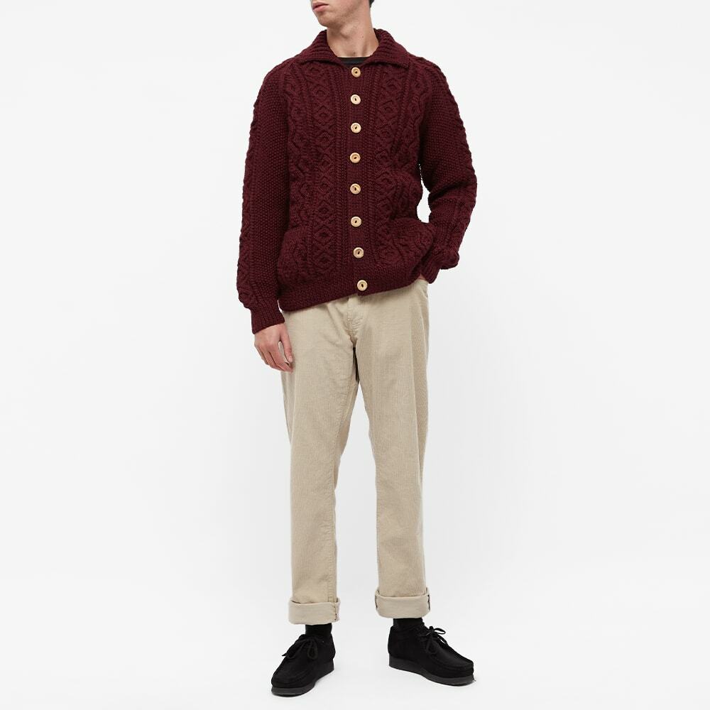 Inverallan Men's 3A Lumber Cardigan in Wine