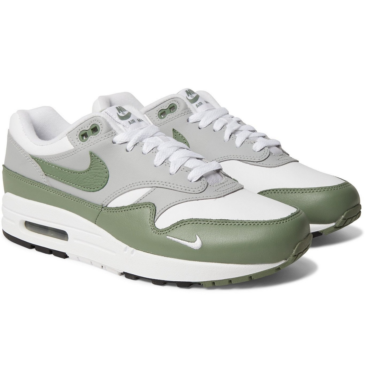 Nike - Air Max 1 Colour-Block Leather Sneakers - White