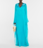 Safiyaa Embellished silk chiffon kaftan
