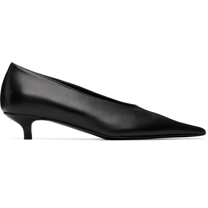 Photo: TOTEME Black Sharp Nappa Kitten Heels