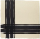 TOTEME Off-White & Black Wool Silk Blanket Scarf